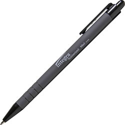 Integra Retractable Ballpoint Pen, Rubberized Barrel, Medium Pt, BK