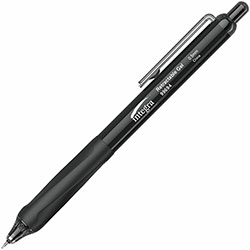 Integra Silent Retractable Gel Pens, 0.5 mm Pen Point Size, Retractable, Black, 12/Box