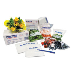InteplastPitt Food Bags, 18 qt, 0.68 mil, 10 in x 20 in, Clear, 1,000/Carton