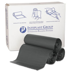 InteplastPitt High-Density Commercial Can Liners, 55 gal, 0.87 mil, 36 in x 60 in, Black, 150/Carton