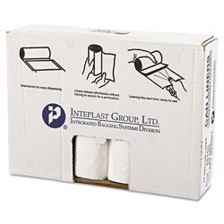 InteplastPitt High-Density Commercial Can Liners Value Pack, 33 gal, 14 microns, 33 in x 39 in, Clear, 250/Carton