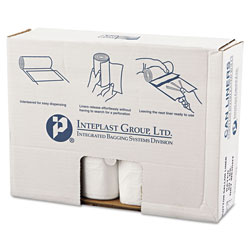 InteplastPitt High-Density Commercial Can Liners Value Pack, 60 gal, 14 microns, 43 in x 46 in, Clear, 200/Carton
