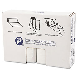 InteplastPitt High-Density Interleaved Commercial Can Liners, 33 gal, 17 microns, 33 in x 40 in, Clear, 250/Carton