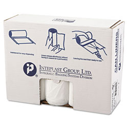 InteplastPitt High-Density Interleaved Commercial Can Liners, 45 gal, 17 microns, 40 in x 48 in, Clear, 250/Carton