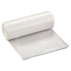 InteplastPitt Low-Density Commercial Can Liners, 10 gal, 0.35 mil, 24 in x 24 in, Clear, 1,000/Carton