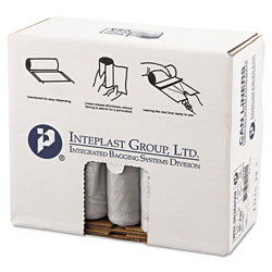 InteplastPitt Low-Density Commercial Can Liners, 30 gal, 0.58 mil, 30 in x 36 in, Clear, 250/Carton