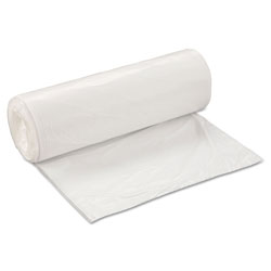 InteplastPitt Low-Density Commercial Can Liners, 60 gal, 0.7 mil, 38 in x 58 in, White, 100/Carton