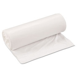 InteplastPitt Low-Density Commercial Can Liners, 33 gal, 0.8 mil, 33 in x 39 in, White, 150/Carton
