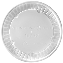 International Paper Flat White Hot Food Container Lids, 16 oz. - 32 oz.