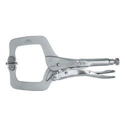Irwin Locking C-Clamps with Swivel Pads, Jaw Opens to 3-7/8 in, 11 in Long