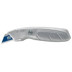 Irwin Standard Fixed Knives, 6 1/2 in, Fixed Bi-Metal Blade, Aluminum, Silver