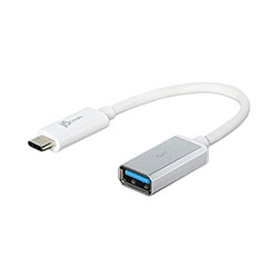 J5 Create USB-C to USB Adapter, 4 in, Silver/White