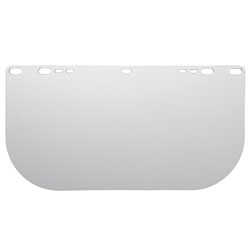 Jackson Safety® F20 Polycarbonate Faceshield, 8154LBPYCB, Uncoated, Clear, Unbound, 15.5 in L x 8 in H