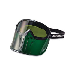 Jackson Safety® GPL500 Series Premium Goggle with Detachable Face Shield, Green Frame, AF, Shade 5 IR