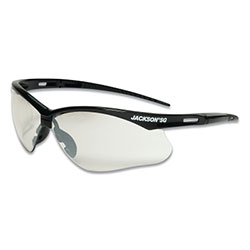 Jackson Safety® SG Series Safety Glasses, Indoor-Outdoor, Polycarbonate, Hard Coat Lens, Black