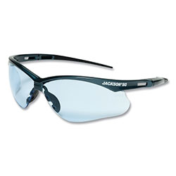 Jackson Safety® SG Series Safety Glasses, Light Blue, Polycarbonate, Hardcoat Lens, Blue