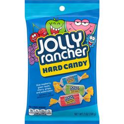 Jolly Rancher® Hard Candy - Green Apple, Blue Raspberry, Cherry, Watermelon, Grape - Individually Wrapped, Trans Fat Free - 7 oz - 12 / Carton