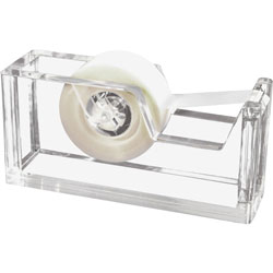 Kantek Clear Acrylic Tape Dispenser, Holds Tape Roll up to 3/4" Wide