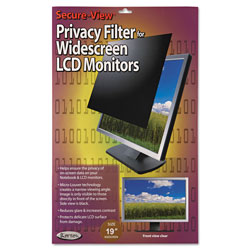 Kantek Secure View LCD Monitor Privacy Filter For 19 in Widescreen