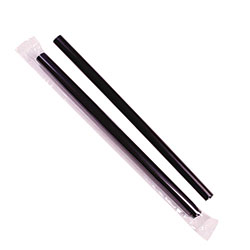 Karat® Boba Straws, 9 in, Black, 1,600/Carton
