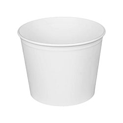 Karat® Food Bucket, 85 oz, 7.36 in Dia x 6 inh, White, Paper, 180/Carton
