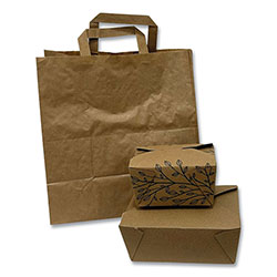 Kari Out Kraft Paper Bags, 11 x 7 x 12, Kraft Brown, 250/Carton