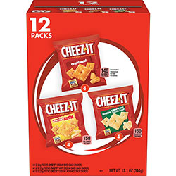 Keebler Cheez-It Variety Pack - Individually Wrapped - Original, White Cheddar, Cheddar Jack Cheese - 12 / Box