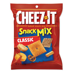 Kellogg's Cheez-it Baked Snack Mix, Classic Cheese, 4.5 oz Bag, 6/Pack