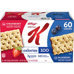 Kellogg's Pastry Crisps - Individually Wrapped - Strawberry, Blueberry - 60 / Box