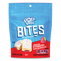 Kellogg's Pop Tarts Bites, Frosted Strawberry, 3.5 oz Bag, 6/Carton