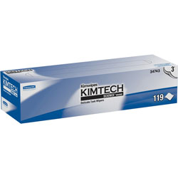 Kimberly-Clark Kimwipes Delicate Task Wipers - Wipe - 119 / Box - 1 Box - White
