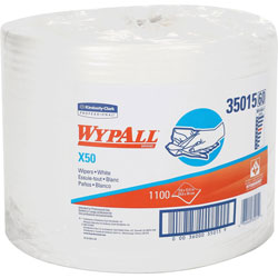 Kimberly-Clark WypAll® X50 Wipers, Blue, 9.8 in W x 12.2 in L, Jumbo Roll, 1,100 Sheets per Roll/1 Roll per Case