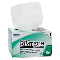 Kimtech™ Kimwipes Delicate Task Wipers, 1-Ply, 4.4 x 8.4, Unscented, White, 280/Box, 30 Boxes/Carton