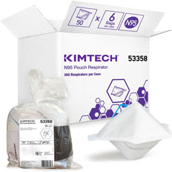 Kimtech™ N95 Pouch Respirator, Disposable, Non-Oil Aerosolized Particulate Matter