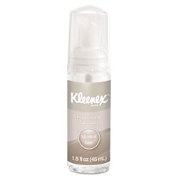 Kleenex Alcohol-Free Foam Hand Sanitizer, 1.5 oz Pump Bottle, Unscented