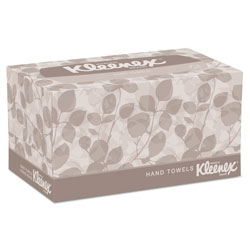 Kleenex Hand Towels, POP-UP Box, Cloth, 1-Ply, 9 x 10.5, Unscented, White, 120/Box, 18 Boxes/Carton