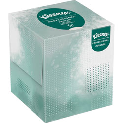 Kleenex Naturals Facial Tissue - 8.40 in x 8.40 in - White - Fiber - Soft - For Restroom - 95 Per Box - 1 Box