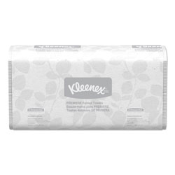 Kleenex Premiere Folded Towels, 1-Ply, 9.4 x 12,4, White, 120/Pack, 25 Packs/Carton (KIM13254)
