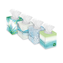 Kleenex Soothing Lotion Tissues - 3 Ply - White - Moisturizing, Soft - For Face, Home, Office, Business, Skin - 60 Per Box - 4 / Pack
