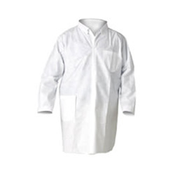 KleenGuard™ A20 Breathable Particle Protection Lab Coats, Snap Closure/Open Wrists/Pockets, Medium, White, 25/Carton