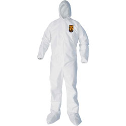 KleenGuard™ A40 Elastic-Cuff, Ankle, Hood and Boot Coveralls, 2X-Large, White, 25/Carton