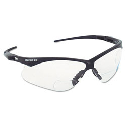 KleenGuard™ V60 Nemesis™ Rx Readers Prescription Safety Glasses, Clear, Polycarbonate Scratch-Resistant Lens, Black Frame/Temples, +1.5