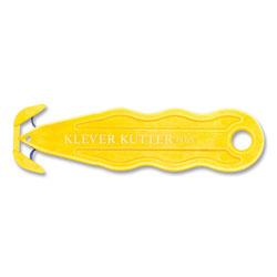 Klever Kurve Blade Plus Safety Cutter, 5.75 in Handle, Yellow, 10/Box