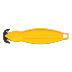 Klever Safety Cutter, 5.75 in Handle, Yellow, 10/Pack