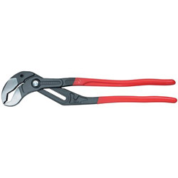 Knipex Cobra® Water Pump Pliers, 7-1/4 in OAL, V-Jaws, 18 Adjustments, Serrated