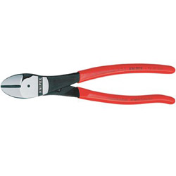 Knipex High Leverage Diagonal Cutter, 250 mm OAL, Diagonal Cut, 3.0 mm to 4.6 mm