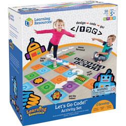 Learning Resources Activity Set, Let's Go Code, 10 inWx11-1/10 inLx6-1/10 inH, Multi
