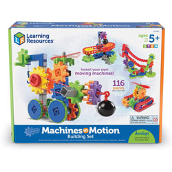 Learning Resources Building Set, Machines in Motion, 11 inWx14-1/2 inLx4 inH