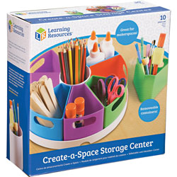 Learning Resources Create-A-Space Storage Center, 12 inWx12 inLx4-3/5 inH, Multi