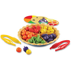 Learning Resources Super Sorting Pie, 8-3/4 in D, 65Pcs, Multi